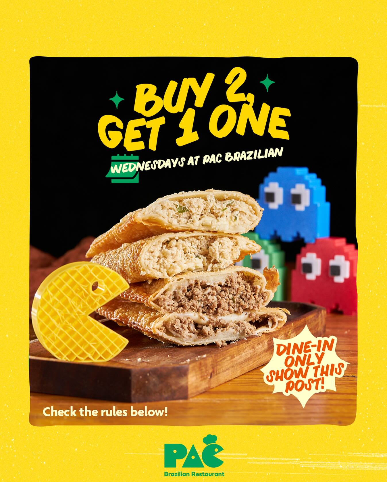 Buy 2 Get 1 Free promotion at PAC Brazilian Restaurant